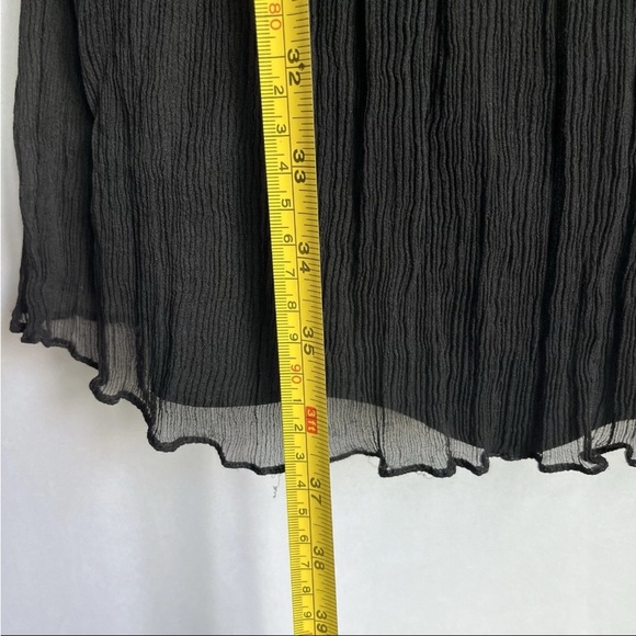 Jenny Yoo Black Dress Women Sz 6 Silk Chiffon Wedding Whimsigoth Halter Y2K EUC - Picture 13 of 13